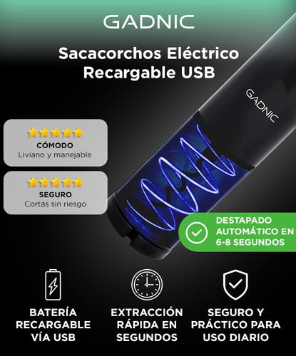 Kit de Vino Gadnic Sacacorchos Eléctrico Decantador Bomba de Vacío - 1