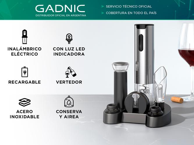 Set Para Vino Profesional Gadnic V8093 Abridor Vertedor Conservador - 1
