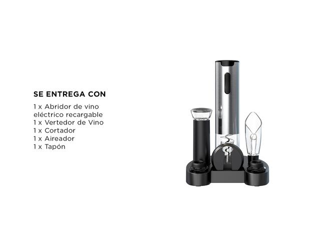 Set Para Vino Profesional Gadnic V8093 Abridor Vertedor Conservador - 5