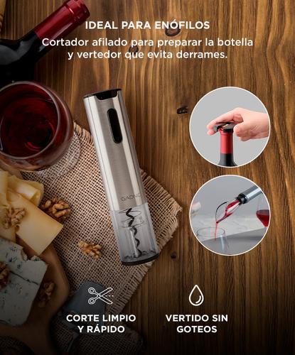 Set Para Vino Profesional Gadnic V8093 Abridor Vertedor Conservador - 3