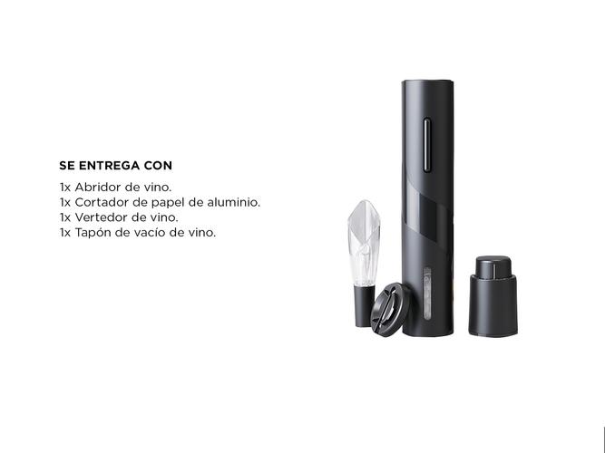 Set para Vino Gadnic V8094 Sacacorchos Automático Vertedor Cortador - 5