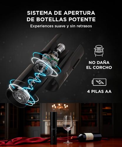 Set para Vino Gadnic V8094 Sacacorchos Automático Vertedor Cortador - 2