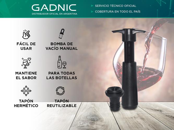 Bomba de Vacío y Tapón para Vino  - 1