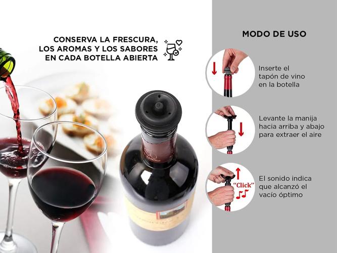 Bomba de Vacío y Tapón para Vino  - 2