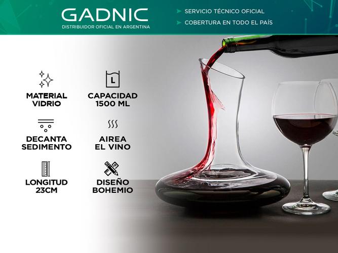 Decantador Vino Gadnic tipo Bohemio 1.5L - 1