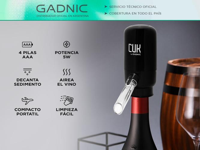 Dispenser Aireador de Vino Gadnic VINO21 2 en 1 de Botón - 1