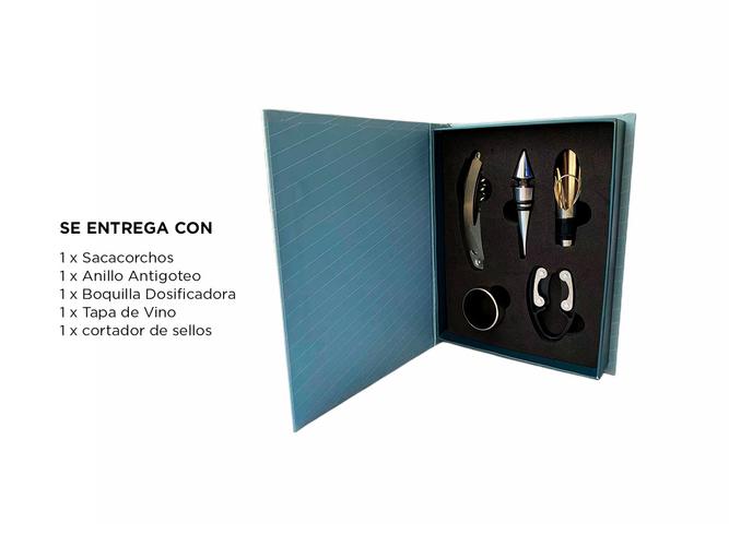 Kit 5 Piezas Abridor de Vino Gadnic Sacacorchos Tapa Dosificador - 4