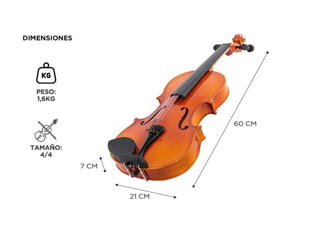Violin Gadnic STRAD2000 4/4 Estudiantes Enchapado + Estuche + Afinador + Resina - 4