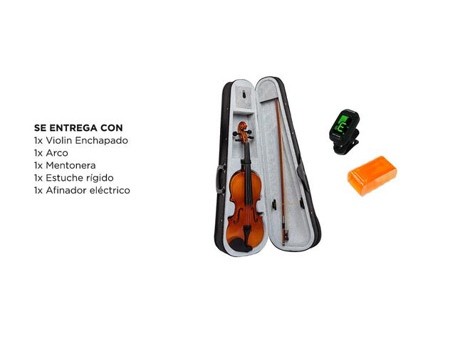 Violin Gadnic STRAD2000 4/4 Estudiantes Enchapado + Estuche + Afinador + Resina - 5
