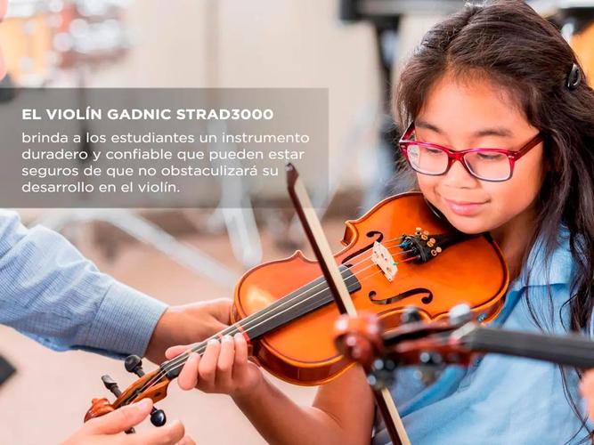 Violin Gadnic 4/4 Avanzado Sólido + Estuche y Afinador - 2