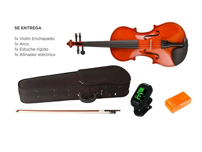 Violin Gadnic 4/4 Avanzado Sólido + Estuche y Afinador - 5