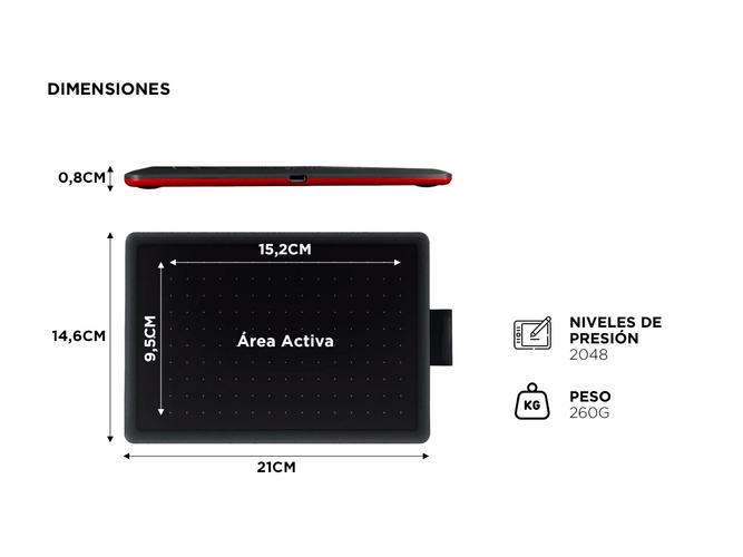Tableta Gráfica Wacom CTL472K1A Portátil Precisa  Usado - 4