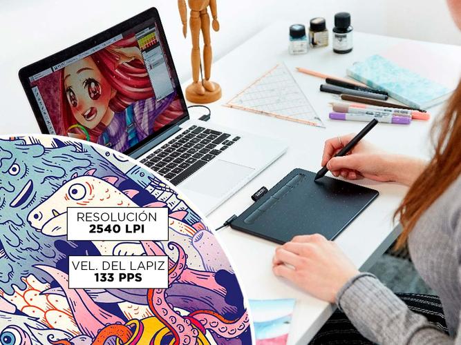 Tableta Grafica Wacom Intuos Small Bluetooth + 3 Soft  - 3