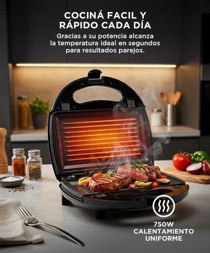 Waflera Sandwichera Electrica Gadnic 3 en 1 750W Placas Desmontables - 2