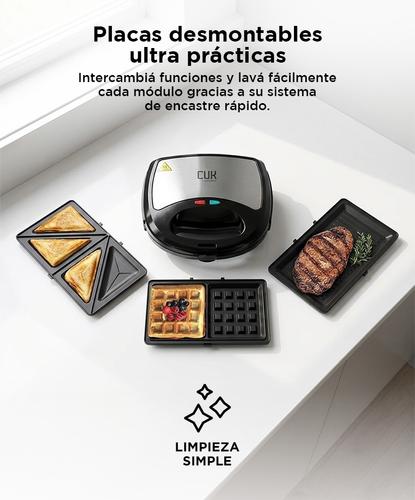 Waflera Sandwichera Electrica Gadnic 3 en 1 750W Placas Desmontables - 3