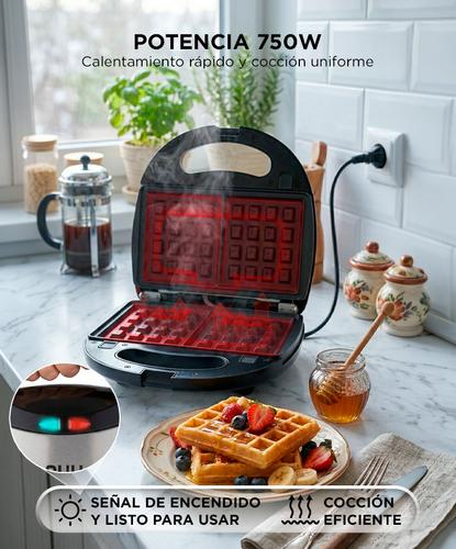 Sandwichera Waflera CUK BY GADNIC 3 En 1 750W Placas Desmontables - 2