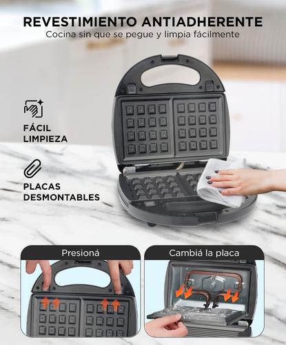 Sandwichera Waflera CUK BY GADNIC 3 En 1 750W Placas Desmontables - 3