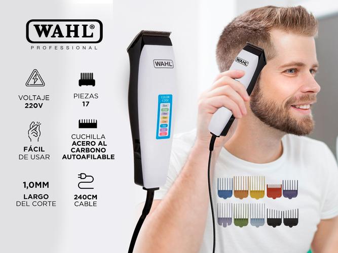 Maquina de cortar pelo Wahl Color code Clipper eléctrico 17 Piezas - 1