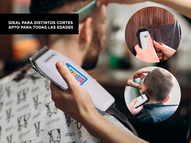 Maquina de cortar pelo Wahl Color code Clipper eléctrico 17 Piezas - 4