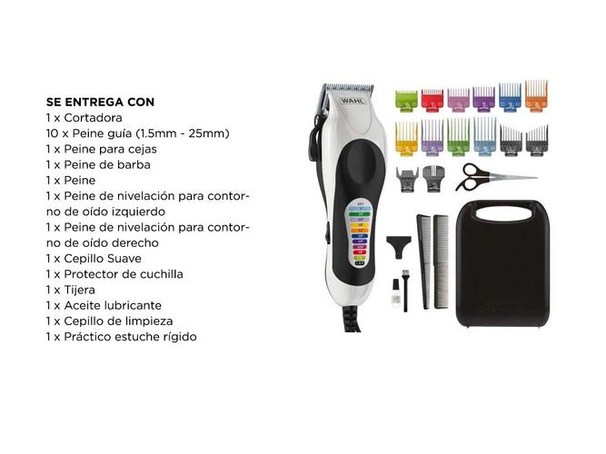 Maquina de cortar pelo Wahl ColorPro Plus incluye estuche rígido 22 piezas - 5
