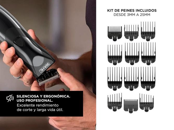 Maquina de cortar pelo Wahl Rinseable Inalámbrica con 20 accesorios - 3