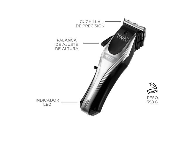 Cortadora de pelo Wahl Multicut recargable con 21 Piezas - 4