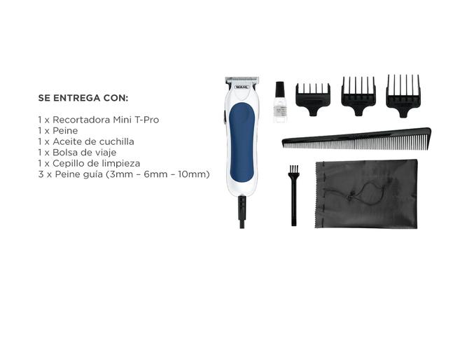 Cortadora de pelo Wahl Mini T-PRO Compacta Retoques - 5
