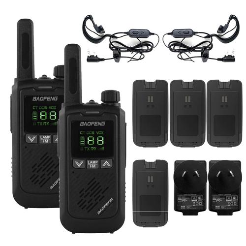 Handy Baofeng BF-T17 Kit x2 16CH UHF Display LCD + 4 Baterías y 2 Manos Libres - 0