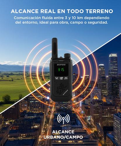 Handy Baofeng BF-T17 Kit x2 16CH UHF Display LCD + 4 Baterías y 2 Manos Libres Outlet - 2