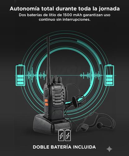 Handy Baofeng BF-888S 5w 16CH UHF Hasta 10km  2 Baterías y Manos Libres - 2
