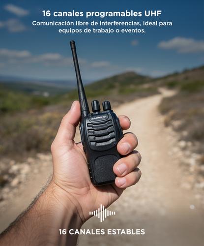 Handy Baofeng BF-888S 5w 16CH UHF Hasta 10km  2 Baterías y Manos Libres - 3