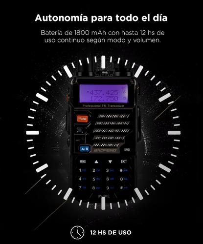 Handy Baofeng UV-5RE Bi-Banda 5w 128CH Hasta 10km + 2 Baterías y Manos Libres - 3