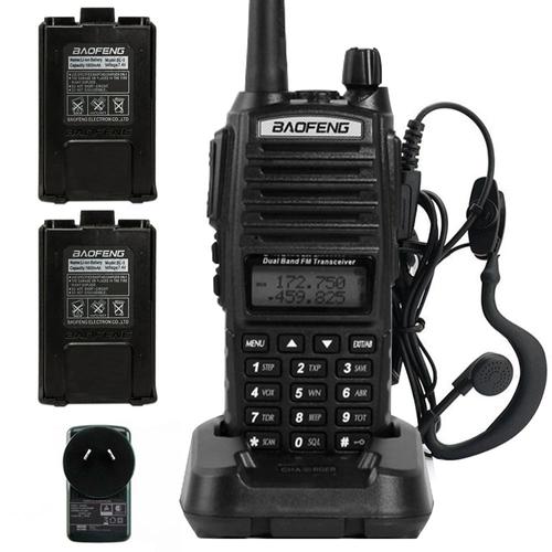 Handy Baofeng UV-82 Bi-Banda 8w 128CH Hasta 12km + 2 Baterías y Manos Libres - 0