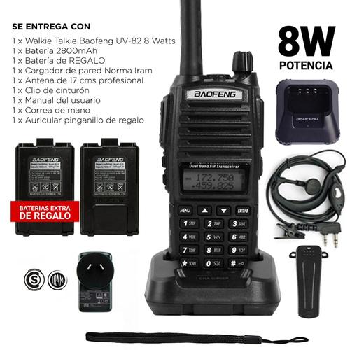 Handy Baofeng UV-82 Bi-Banda 8w 128CH Hasta 12km + 2 Baterías y Manos Libres - 6