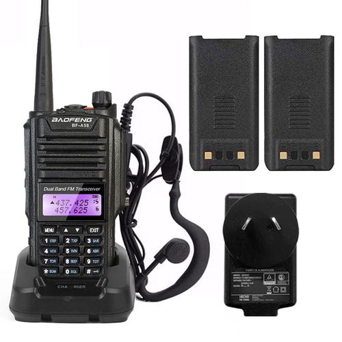 Handy Baofeng A-58 Bi-Banda 5w 128CH Hasta 12km + 2 Baterías y Manos Libres - 0