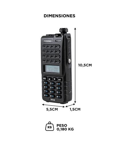 Handy Gadnic WK88 Bi-Banda 10w 128CH Hasta 12km  2 Baterías y Manos Libres - 5