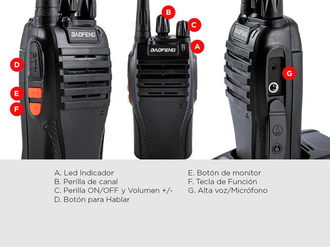 Kit x 6 Handy Baofeng BF-999S 5w 16CH UHF Hasta 10km  - 5