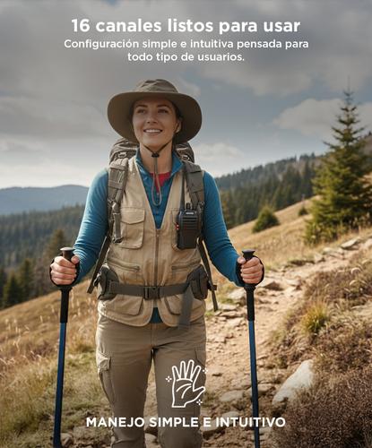 Handy Baofeng BF-999S 5w 16CH UHF Hasta 10km + 2 Baterías y Manos Libres - 3