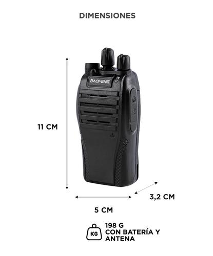 Handy Baofeng BF-999S 5w 16CH UHF Hasta 10km + 2 Baterías y Manos Libres - 5