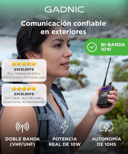 Handy Gadnic WK1000US Bi-Banda 10W 128CH Hasta 12km Manos Libres y Accesorios - 1