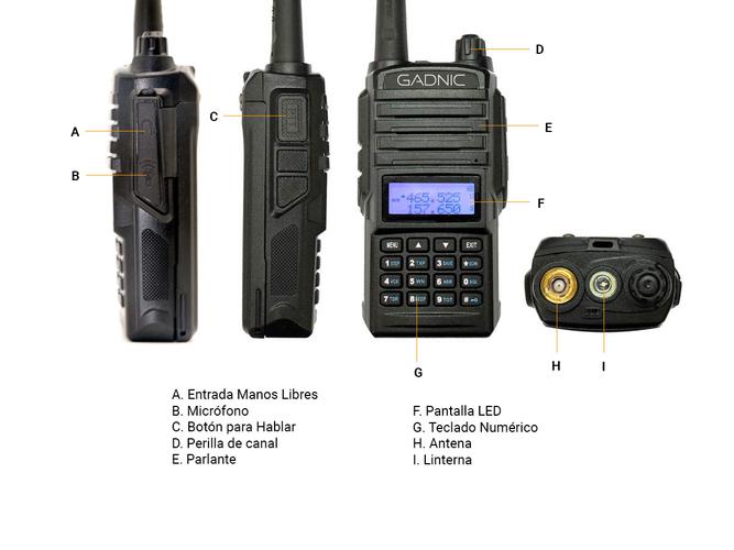 Handy Gadnic WK66 Profesional Kit x2 Bi-Banda 8w Hasta 12km + 4 Baterías y 2 Manos Libres - 4