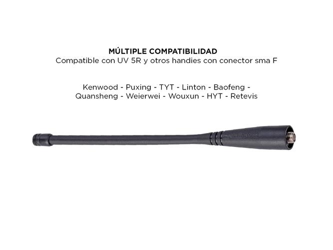 Antena Baofeng 17cm SMA-F Bi-Banda UHF/VHF - 2