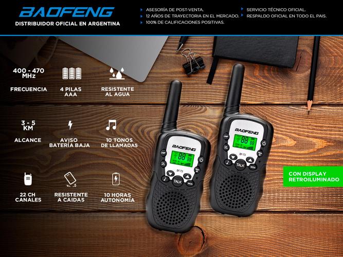 Handy Baofeng BF-T3 Kit x2 22CH c/ Display Retroiluminado y Linterna Incorporada - 1