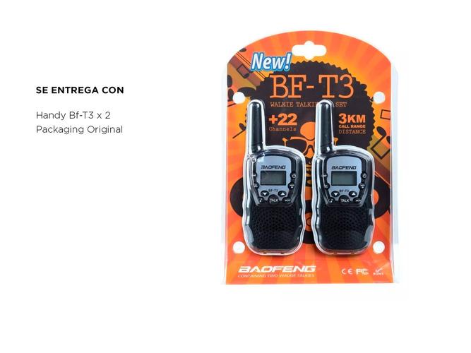 Handy Baofeng BF-T3 Kit x2 22CH c/ Display Retroiluminado y Linterna Incorporada - 6