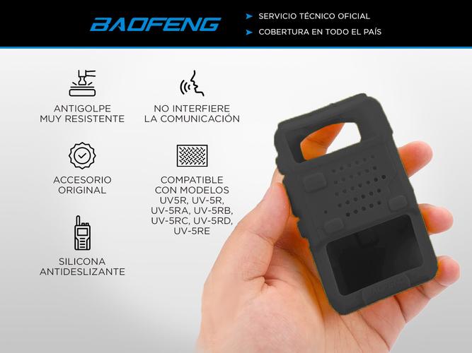 Funda Protectora De Silicona Para Handy Baofeng Original Anti Golpe Resistente - 1