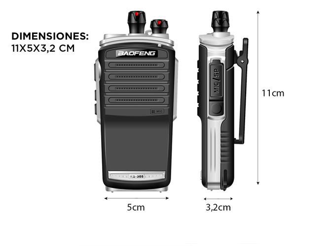 Handy Baofeng KS-305 Profesional 5w Hasta 10km + 2 Baterías y Manos Libres - 4