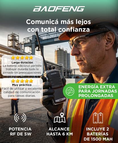 Handy Baofeng KS-305 Profesional 5w Hasta 10km + 2 Baterías y Manos Libres - 1