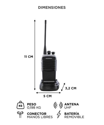 Handy Baofeng KS-305 Profesional 5w Hasta 10km + 2 Baterías y Manos Libres - 5