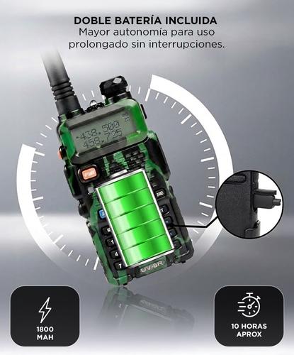Handy Baofeng UV-5R 8w Camuflado Bi-Banda Hasta 12km  2 Baterías y Manos Libres - 3