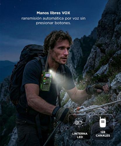 Handy Baofeng UV-5R 8w Camuflado Bi-Banda Hasta 12km  2 Baterías y Manos Libres - 4